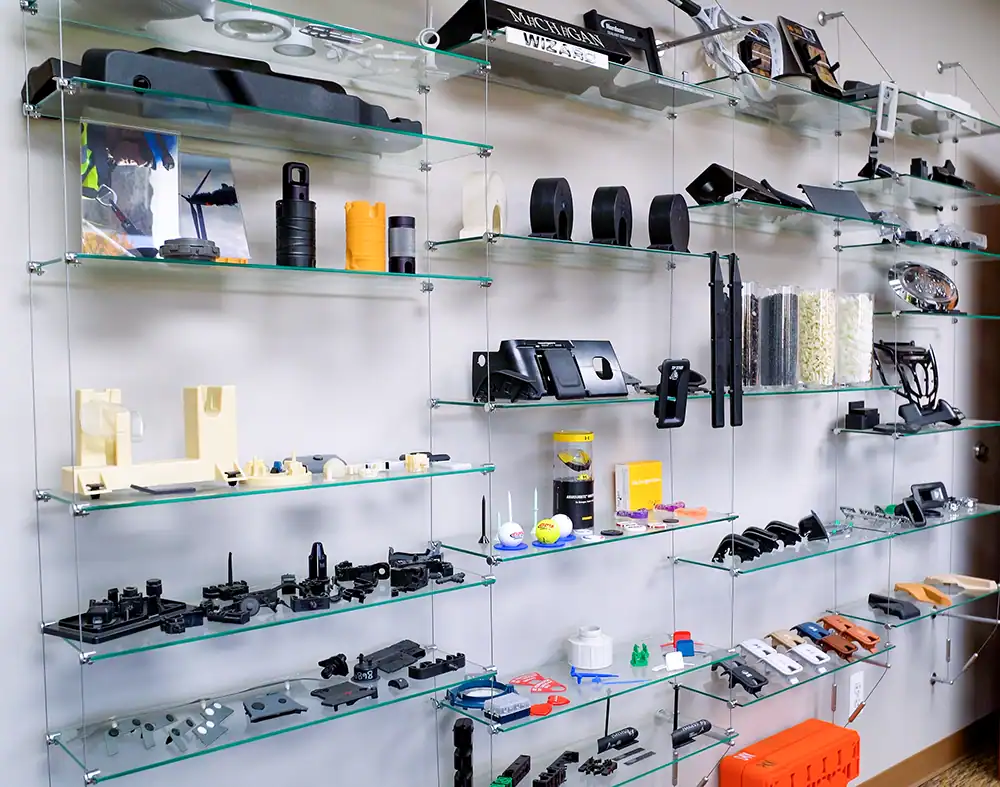 Equipment for product development on display in a modern workspace.