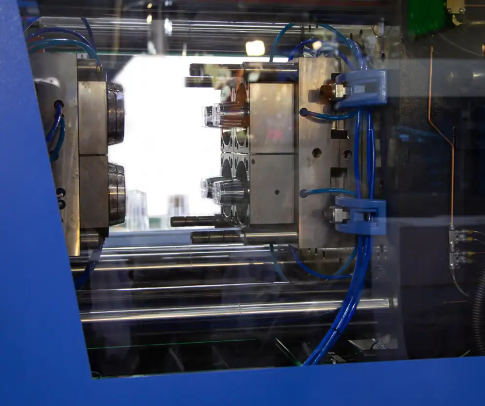 Injection molding machine used for manufacturing plastic parts at BMI-Corp.