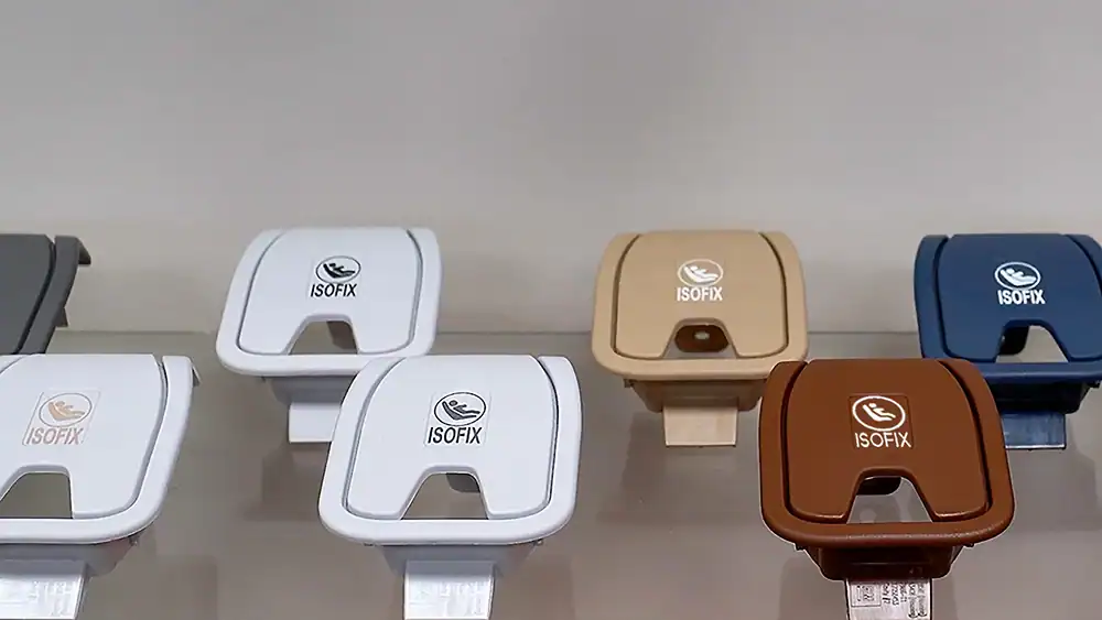 ISOFIX child seat anchors for vehicle safety.